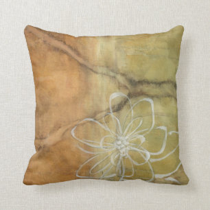 Abstract Silhouette schilderen op Tan-achtergrond Kussen