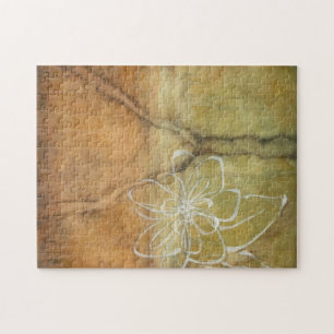 Abstract Silhouette schilderen op Tan-achtergrond Legpuzzel