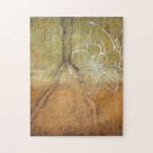 Abstract Silhouette schilderen op Tan-achtergrond Legpuzzel (Verticaal)