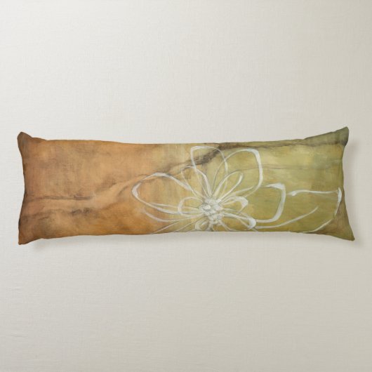 Abstract Silhouette schilderen op Tan-achtergrond Lichaamskussen (Achterkant)