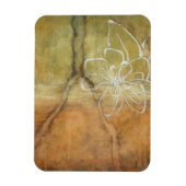 Abstract Silhouette schilderen op Tan-achtergrond Magneet (Verticaal)