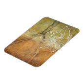 Abstract Silhouette schilderen op Tan-achtergrond Magneet (Linkerzijde)