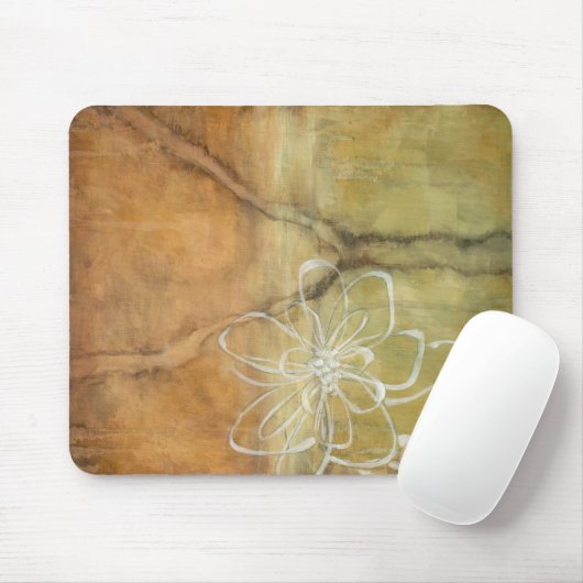 Abstract Silhouette schilderen op Tan-achtergrond Muismat (Met muis)