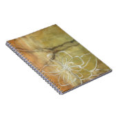 Abstract Silhouette schilderen op Tan-achtergrond Notitieboek (Rechterzijde)