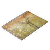 Abstract Silhouette schilderen op Tan-achtergrond Notitieboek (Linkerzijde)