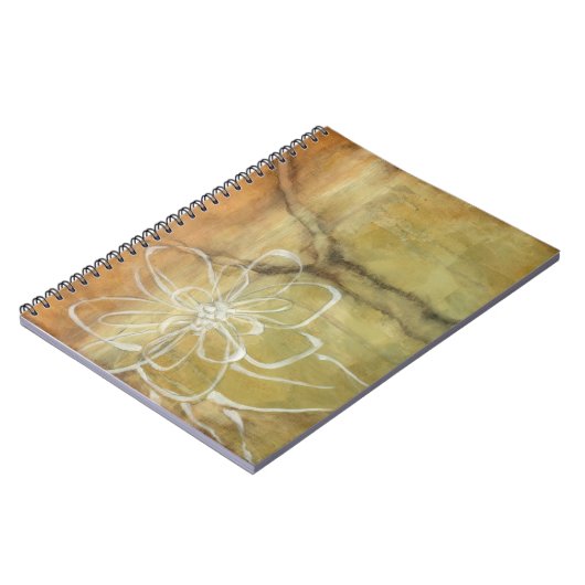 Abstract Silhouette schilderen op Tan-achtergrond Notitieboek (Linkerzijde)