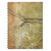 Abstract Silhouette schilderen op Tan-achtergrond Notitieboek (Voorkant)