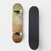 Abstract Silhouette schilderen op Tan-achtergrond Persoonlijk Skateboard (Voorkant)