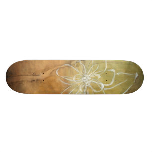 Abstract Silhouette schilderen op Tan-achtergrond Persoonlijk Skateboard