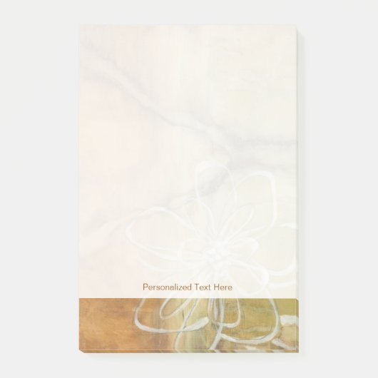 Abstract Silhouette schilderen op Tan-achtergrond Post-it® Notes (Voorkant)