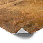 Abstract Silhouette schilderen op Tan-achtergrond Poster (Hoek)