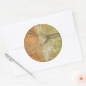 Abstract Silhouette schilderen op Tan-achtergrond Ronde Sticker (Envelop)