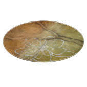 Abstract Silhouette schilderen op Tan-achtergrond Snijplank (Hoek)