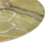 Abstract Silhouette schilderen op Tan-achtergrond Snijplank (Hoek)