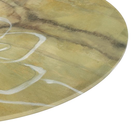 Abstract Silhouette schilderen op Tan-achtergrond Snijplank (Hoek)