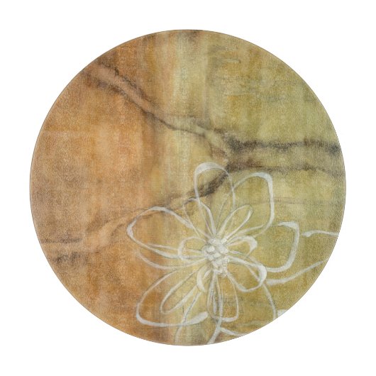 Abstract Silhouette schilderen op Tan-achtergrond Snijplank (Voorkant)