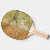 Abstract Silhouette schilderen op Tan-achtergrond Tafeltennisbatje (Zijkant)