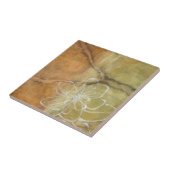 Abstract Silhouette schilderen op Tan-achtergrond Tegeltje (Zijkant)