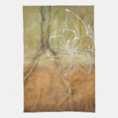 Abstract Silhouette schilderen op Tan-achtergrond Theedoek (Verticaal)