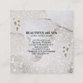 *~* Abstract Silver Black Glitter Visitekaartje (Achterkant)