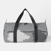 Abstract Silver en Blue Cloud Art Gym & Travel Plunjezak (Achterkant)