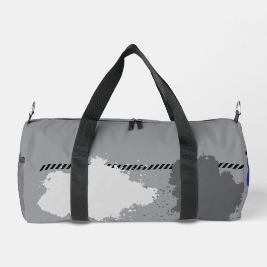 Abstract Silver en Blue Cloud Art Gym & Travel Plunjezak (Achterkant)