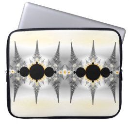 Abstract Silver Fractal Laptop Sleeve