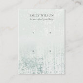 Abstract Silver Rain Aqua 2 Stud Earning Display Visitekaartje (Voorkant)