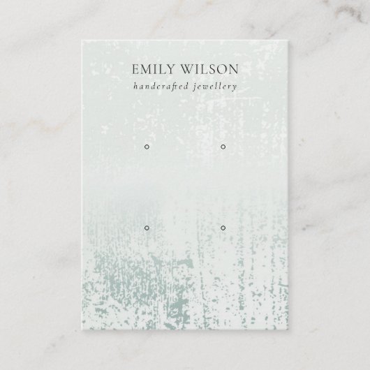 Abstract Silver Rain Aqua 2 Stud Earning Display Visitekaartje (Voorkant)