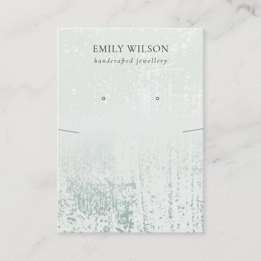 Abstract Silver Rain Aqua Ketting Veroorbaar beeld Visitekaartje (Voorkant)