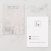 Abstract Silver Rainfall-Ketting Veroorbaar beelds Visitekaartje (Voorkant / Achterkant)