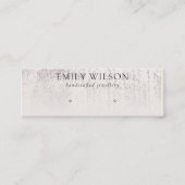 Abstract Silver Rainfall Stud Veroorbaar beeldsche Mini Visitekaartje (Voorkant)