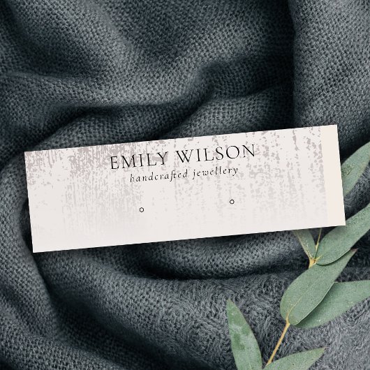 Abstract Silver Rainfall Stud Veroorbaar beeldsche Mini Visitekaartje