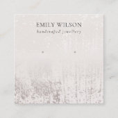 Abstract Silver Roos Gold Stud Oorsprongsvertoning Vierkante Visitekaartje (Voorkant)