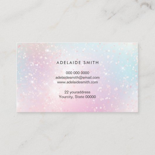 abstract simulated shimmer visitekaartje (Achterkant)