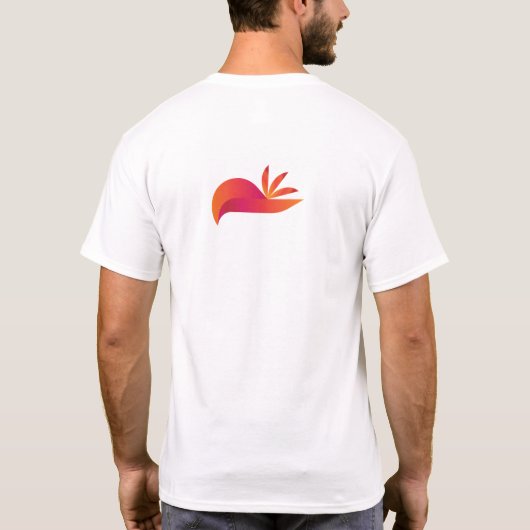 Abstract Sinaasappel Bird T-shirt (Achterkant)