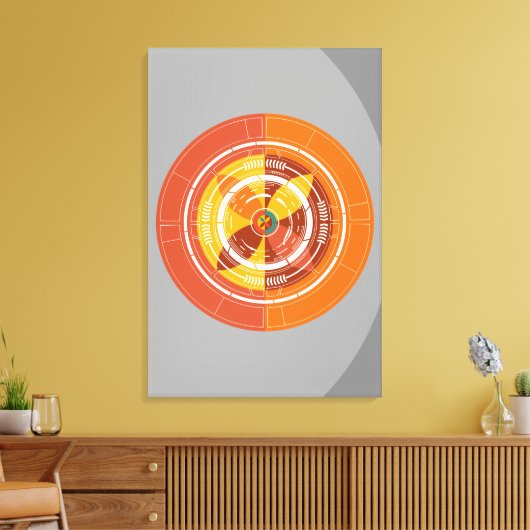 ABSTRACT SINAASAPPEL CANVAS AFDRUK (Insitu (Woonkamer))