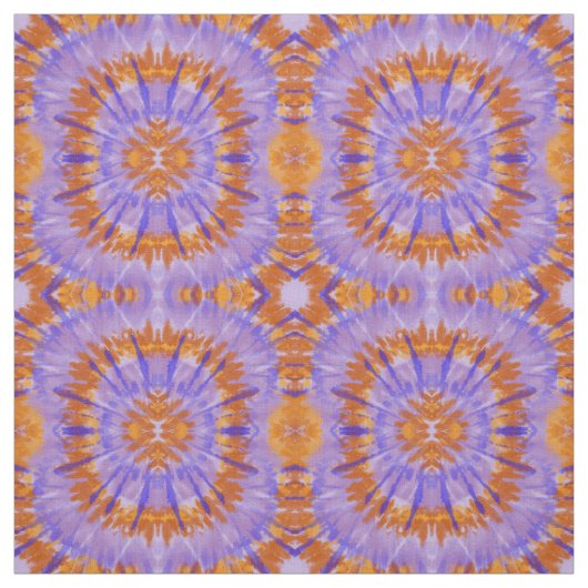 Abstract sinaasappel en blauw stof (Swatch)