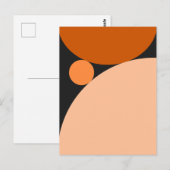 Abstract Sinaasappel en perzikcirkels Briefkaart (Voorkant / Achterkant)