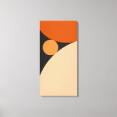 Abstract Sinaasappel en perzikcirkels Canvas Afdruk (Voorkant)
