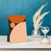 Abstract Sinaasappel en perzikcirkels Fotoplaat (Zijkant)