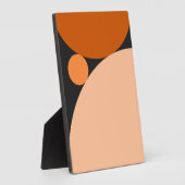 Abstract Sinaasappel en perzikcirkels Fotoplaat (Zijkant)