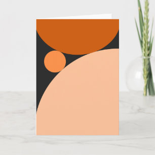 Abstract Sinaasappel en perzikcirkels Kaart