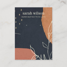 Abstract  Sinaasappel Leaf Ketting Earring Display Visitekaartje