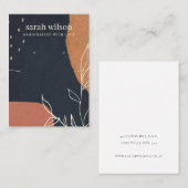 Abstract  Sinaasappel Leaf Ketting Earring Display Visitekaartje (Voorkant / Achterkant)