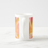 Abstract Sinaasappel Rood Geel Goud Roze Porselein Kop (Achterkant)