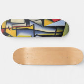 Abstract skateboard van Cubist (Horizontaal)