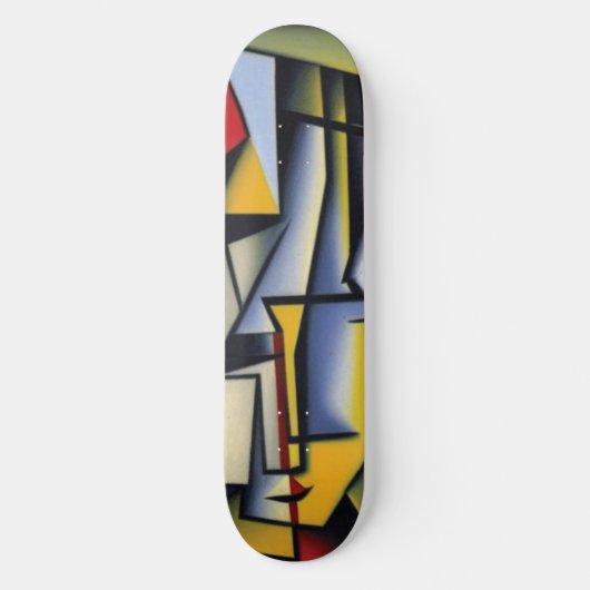 Abstract skateboard van Cubist (Voorkant)