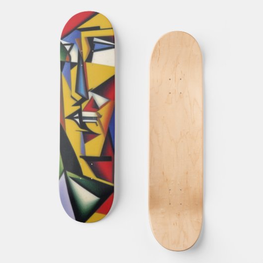 Abstract skateboard van Cubist (Voorkant)