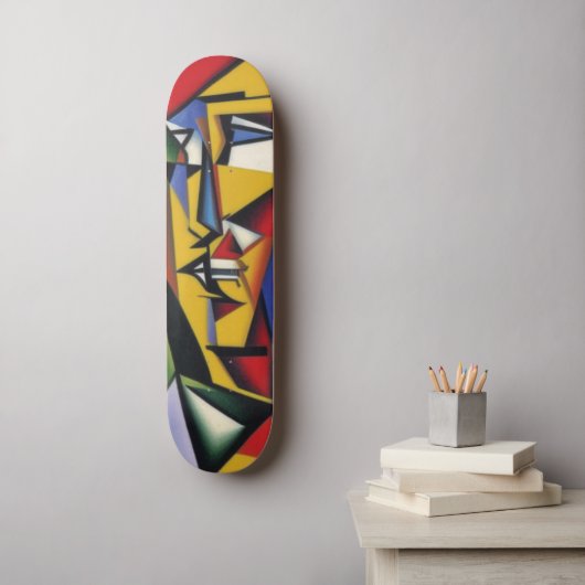 Abstract skateboard van Cubist (Muurkunst)
